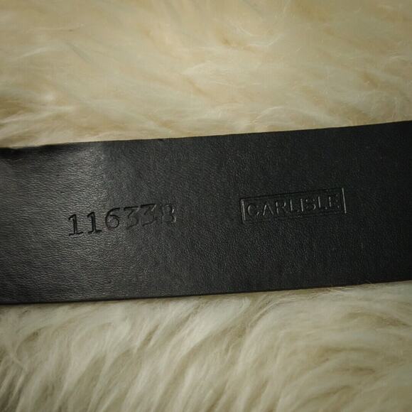 Carlisle Size XS Black Leather Statement Rhinestone Jewel Buckle Adjustable Belt main image 6